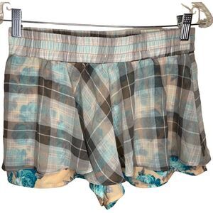 Xhileration Skort Sporty Tennis Plaid Floral Pastel Easter Feminine Stripes